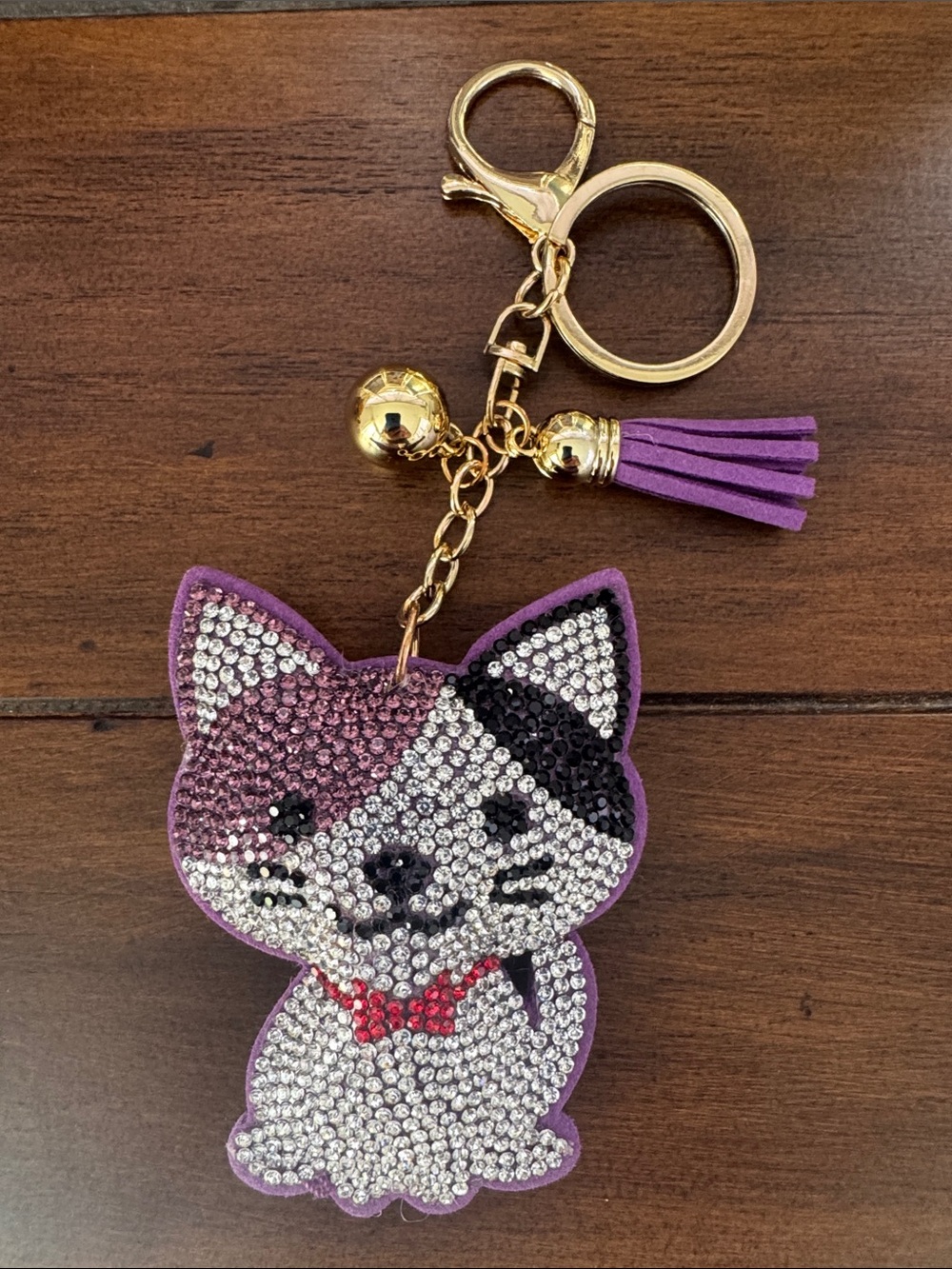 Crystal Cat Keychain, NWOT